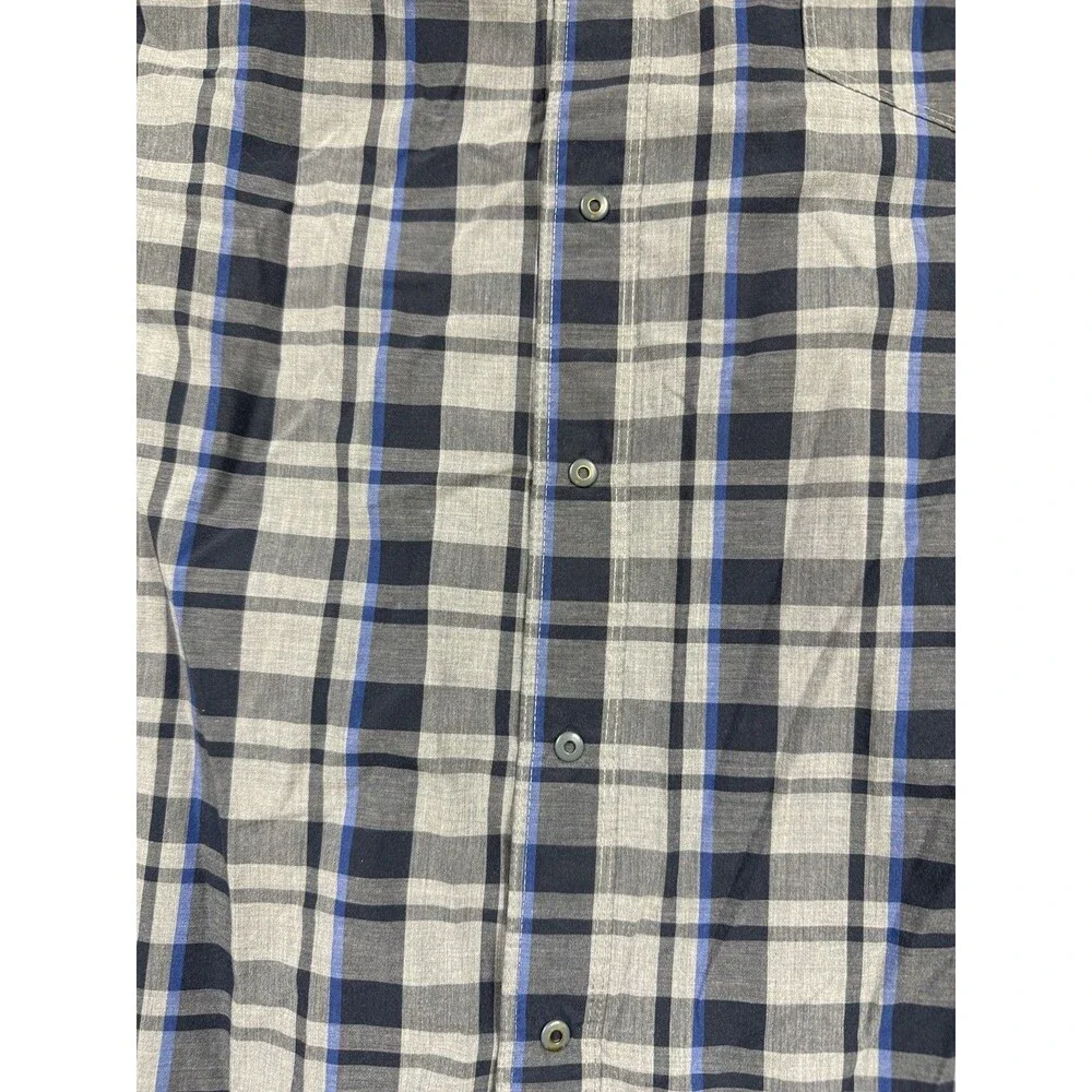 The North Face Shirt Adult Extra Large XL‎ Blue Button Up Short Sleeve Mens